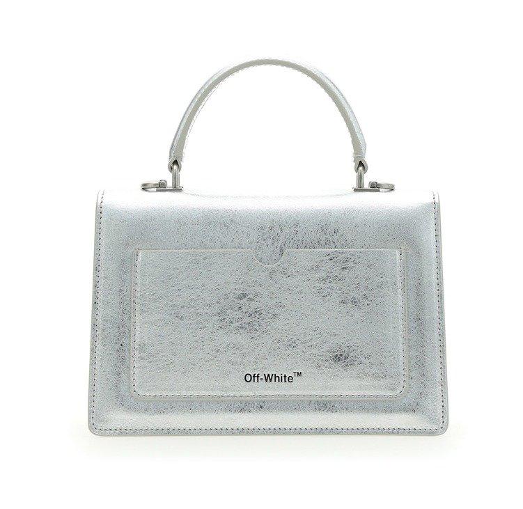 Off-White c/o Virgil Abloh Jitney 1.4 Metallic Foldover Top Tote Bag in  Gray | Lyst