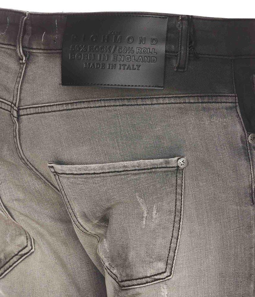 John Richmond Distressed Skinny Jeans in Gray for Men | Lyst