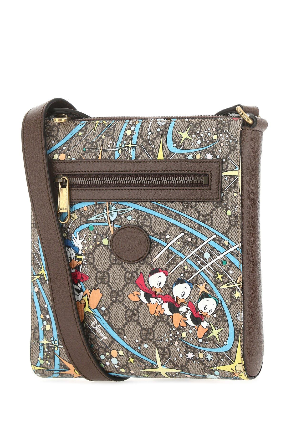 Gucci Canvas X Disney Donald Duck Printed Messenger Bag for Men Lyst