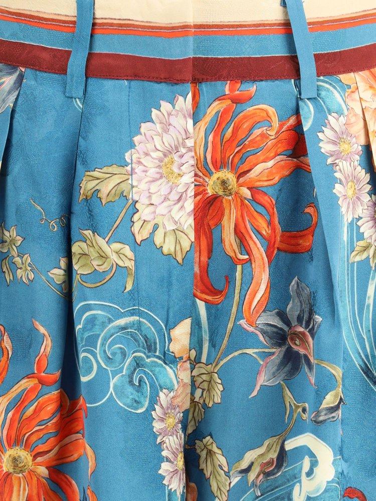 【Alemais】 Luisプリントシルク palazzoパンツ Alemais Luis Pants In Multicolour | ModeSens