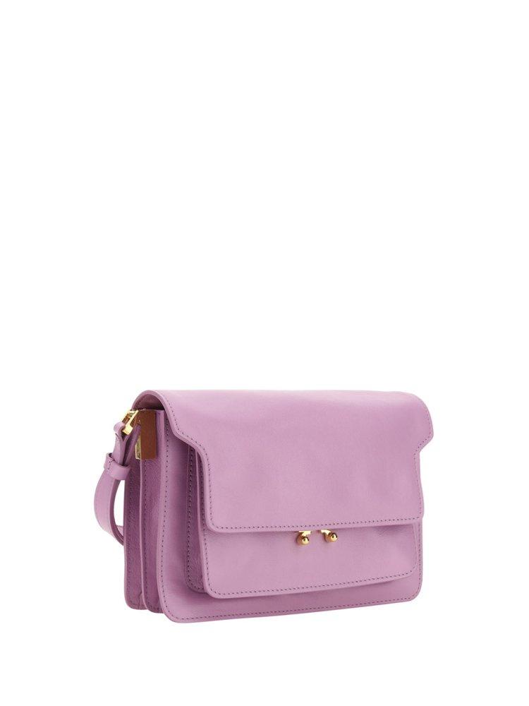 Marni Trunk Soft Medium Shoulder Bag in Purple
