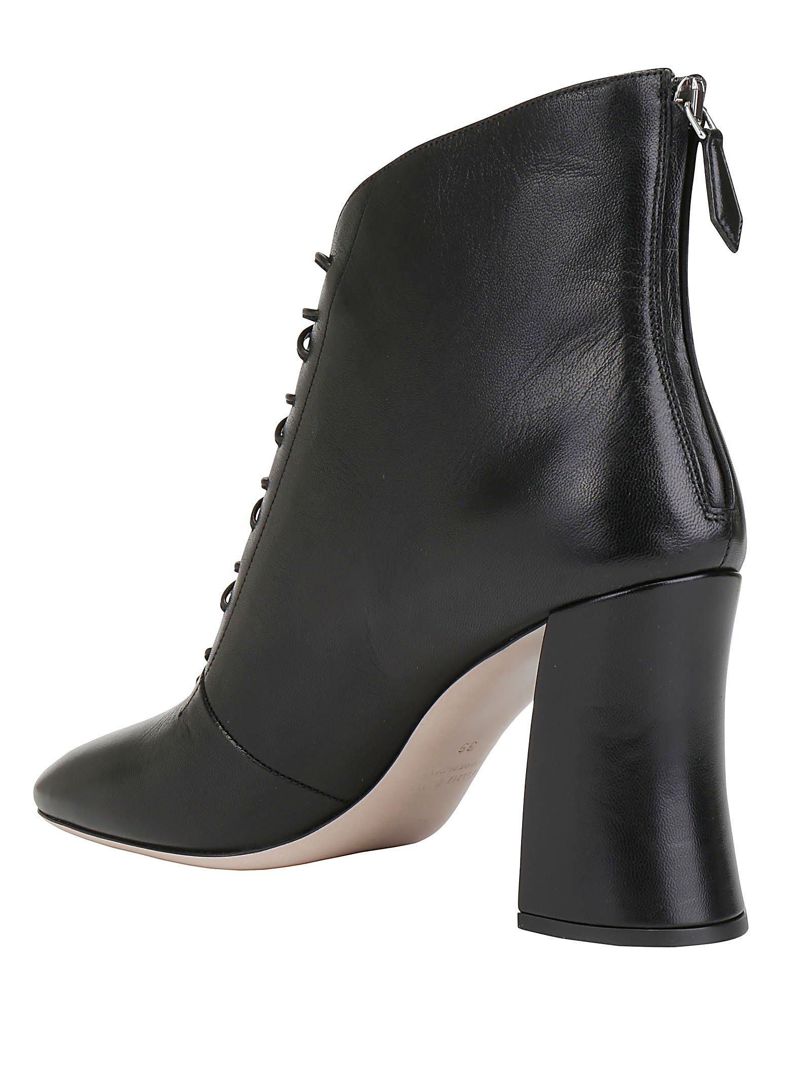 miu miu lace up ankle boots
