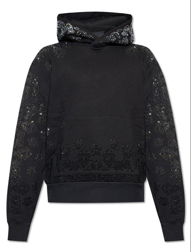 Amiri Hoodie Glitter Pattern Embroidered Hoodie in Grey for Men Lyst UK