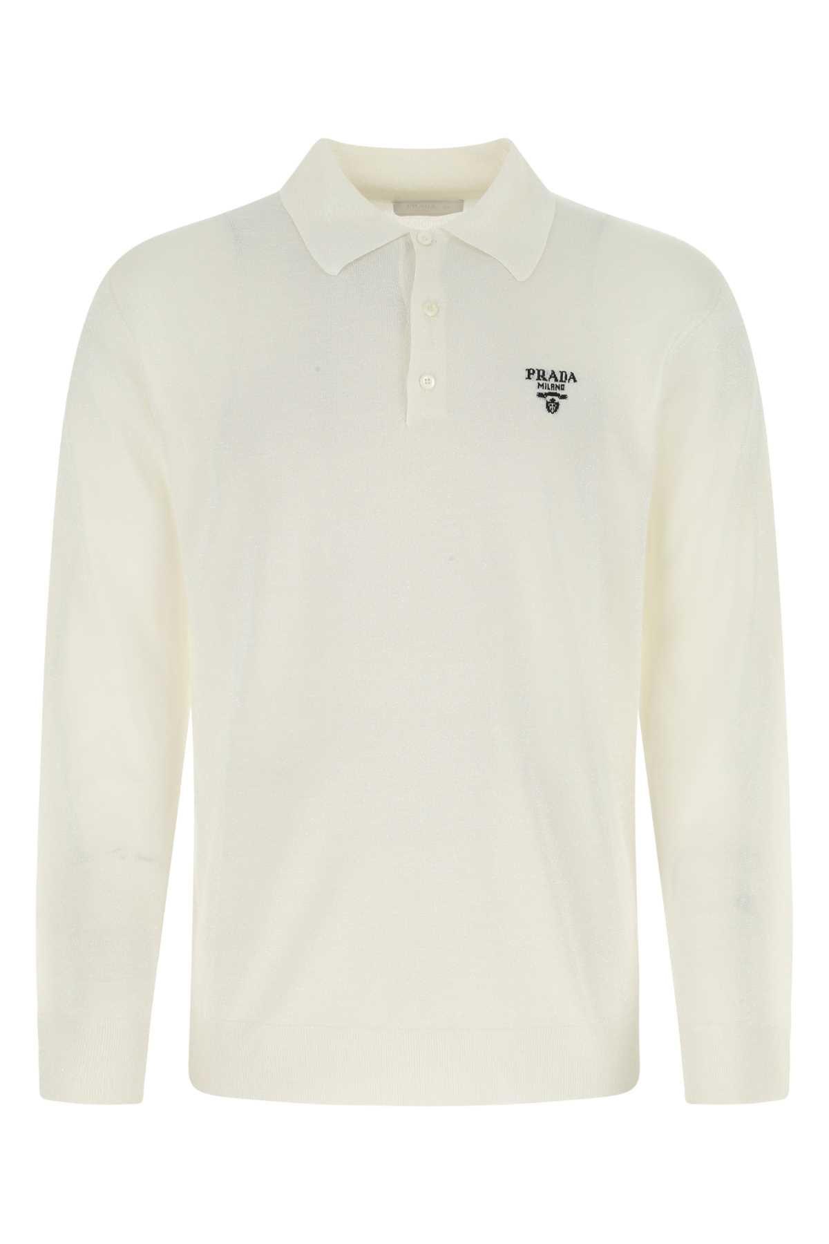 Logo Intarsia Long-sleeve Polo Shirt 