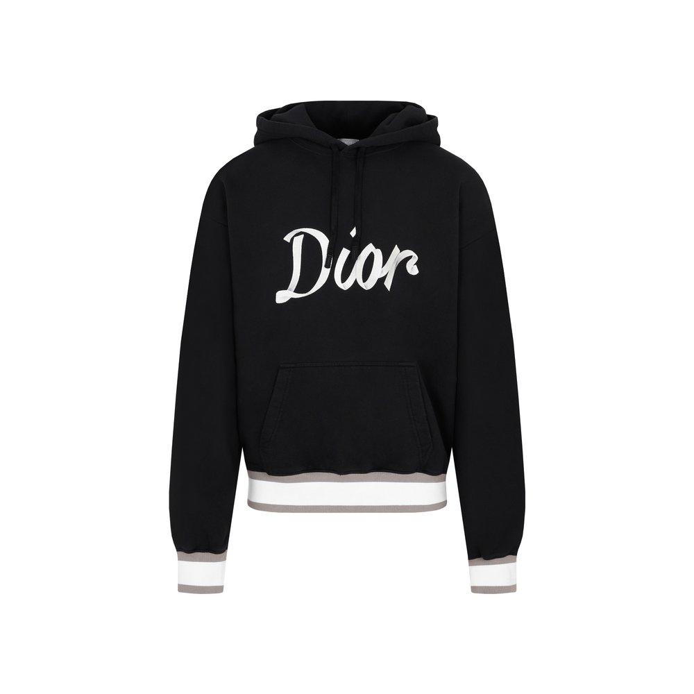 Dior X Judy Blame Black Cotton Safety Pin Logo Embroidered Sweatshirt ...