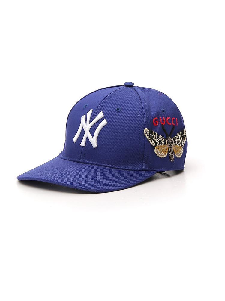 een miljoen dorp Allerlei soorten Gucci Ny Yankees Baseball Cap in Blue for Men | Lyst
