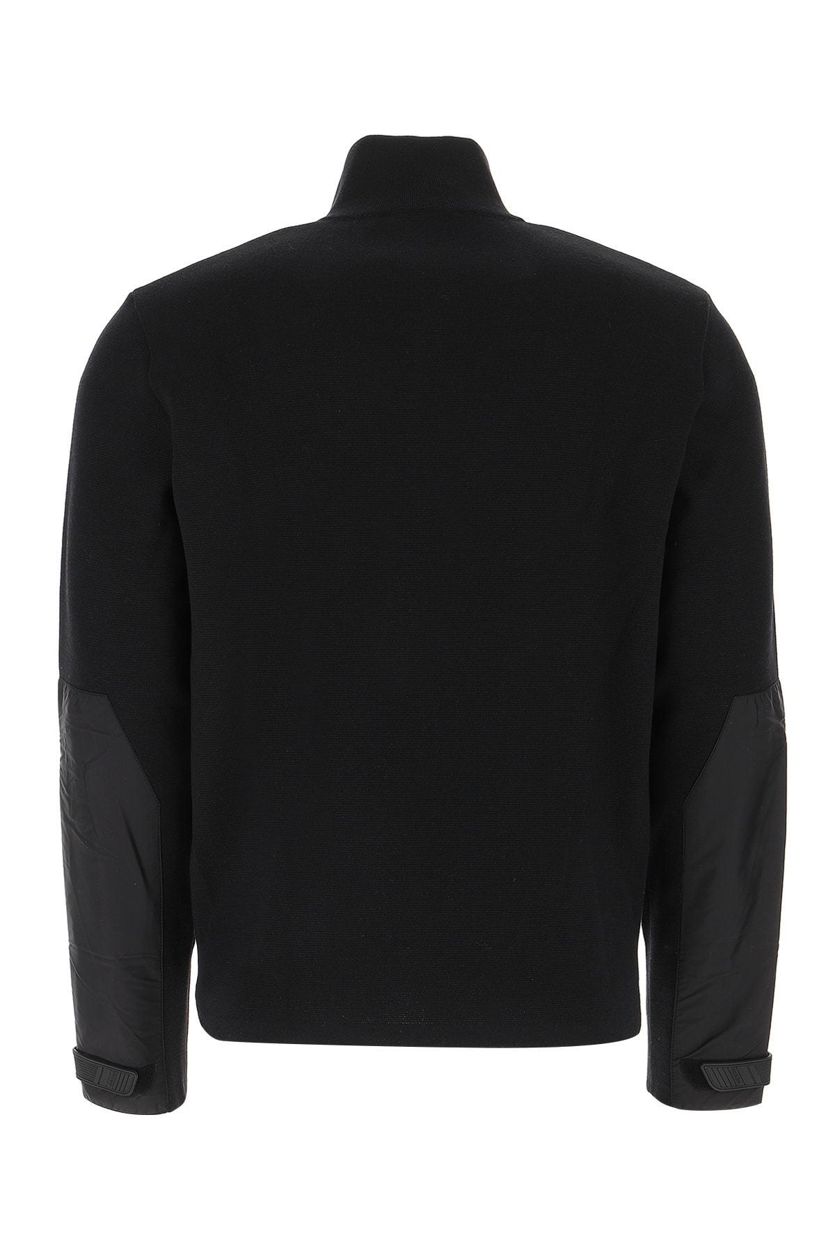 Prada Synthetic Zipped Cardigan in Black for Men - Lyst