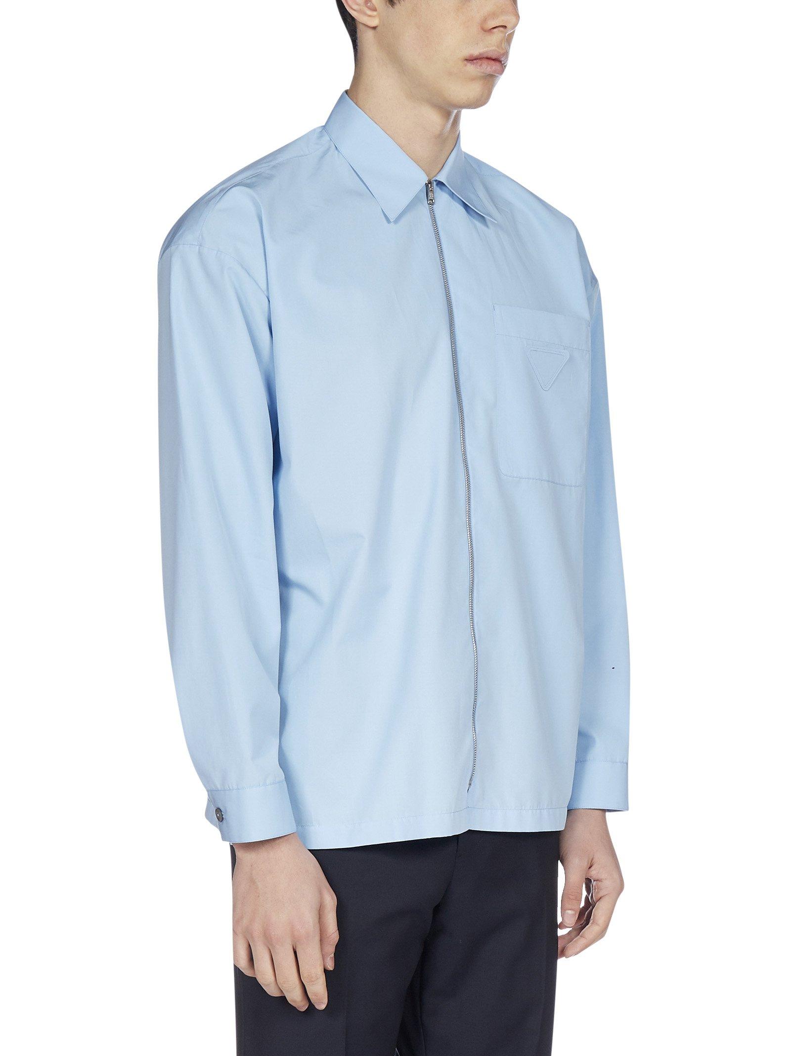 Prada blue shirt sales