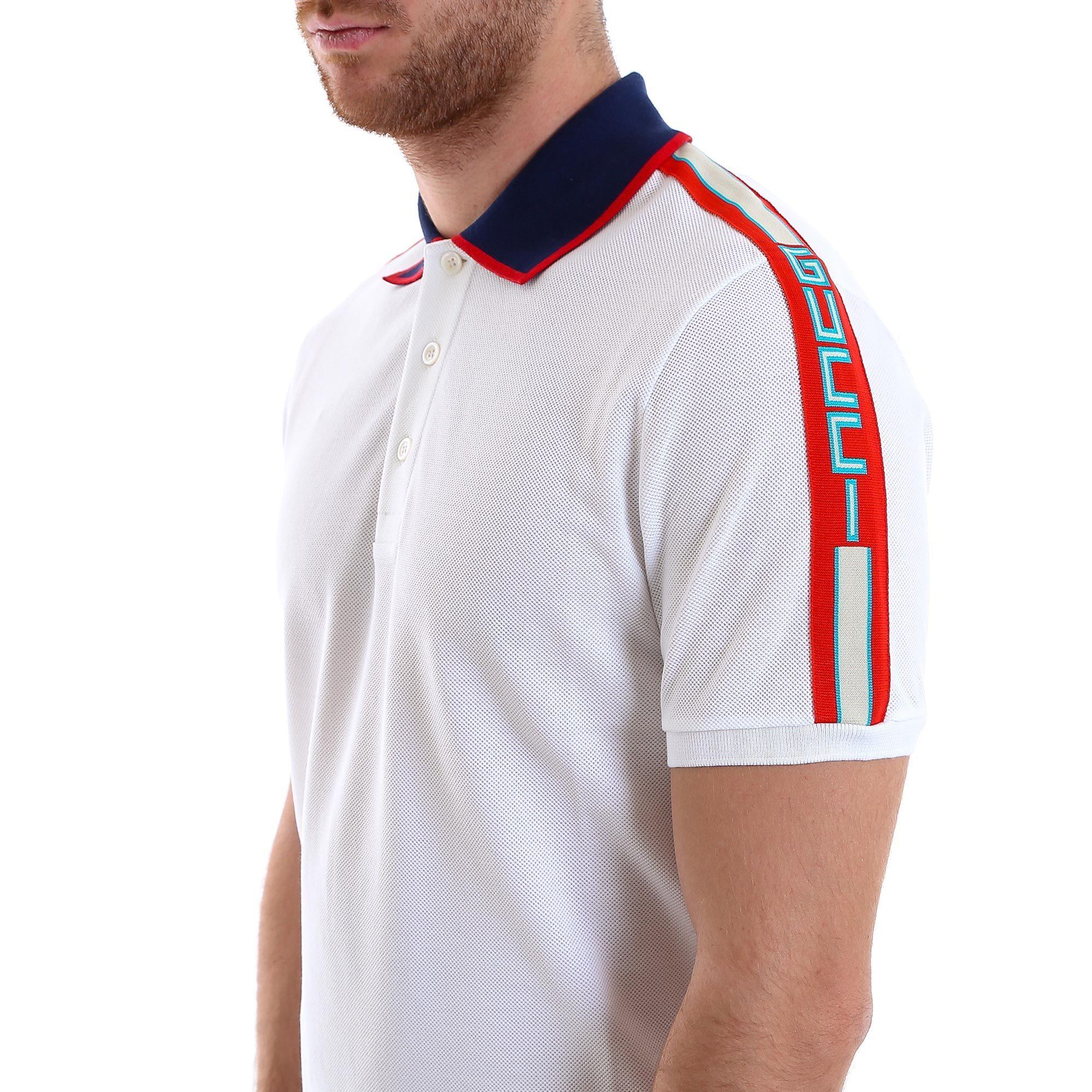 Gucci Cotton Logo Ribbon Polo Shirt in 