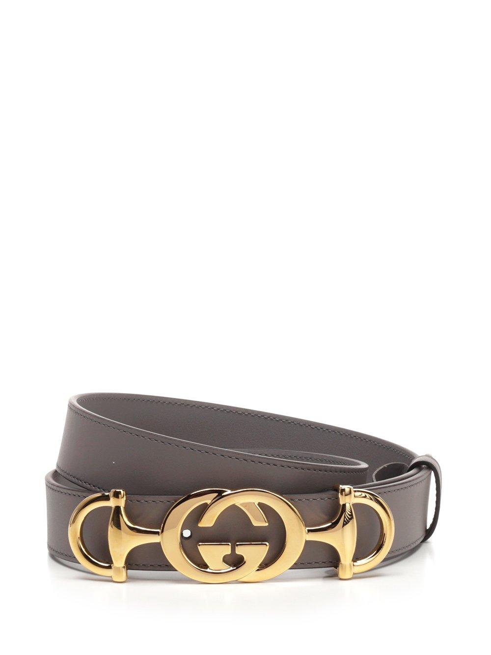 Gucci GG Horsebit Belt in Gray Lyst
