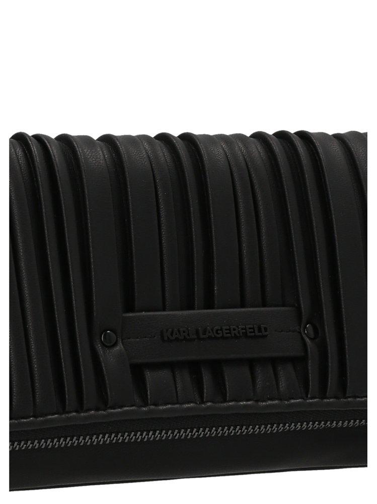 Womens Accessories Wallets and cardholders Karl Lagerfeld Leather K/kushion Wallet-on-chain in Black 