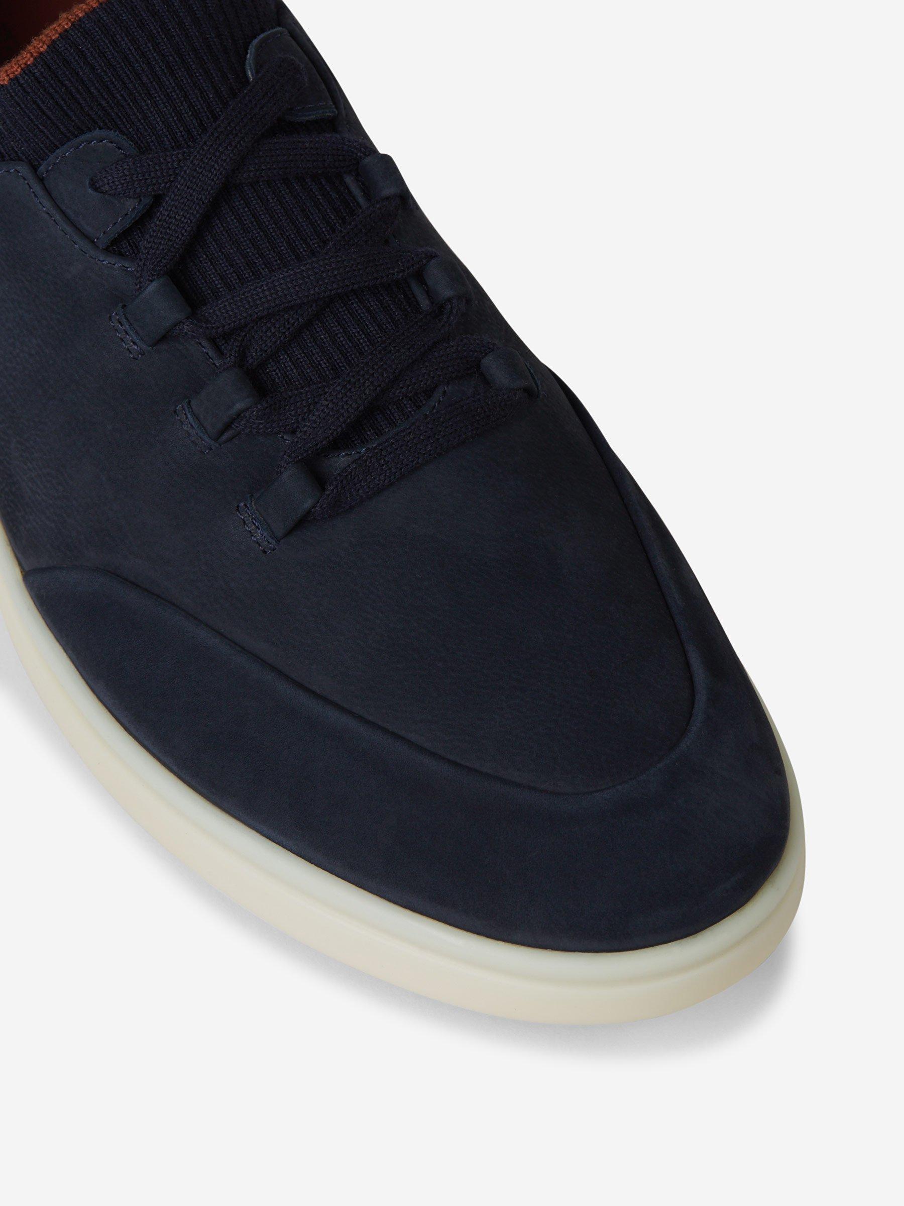 Loro Piana Leather Soho Walk Sneakers in Navy (Blue) for Men - Lyst