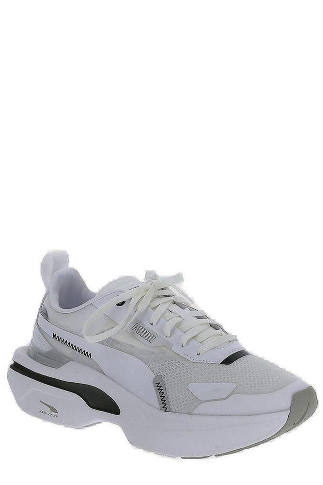 puma panelled lace up shoes