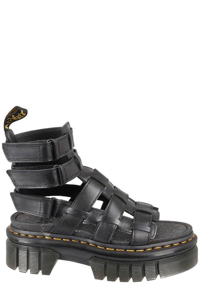 Dr. Martens Leather Ricki Gladiator Strappydetail Platform Sandals in
