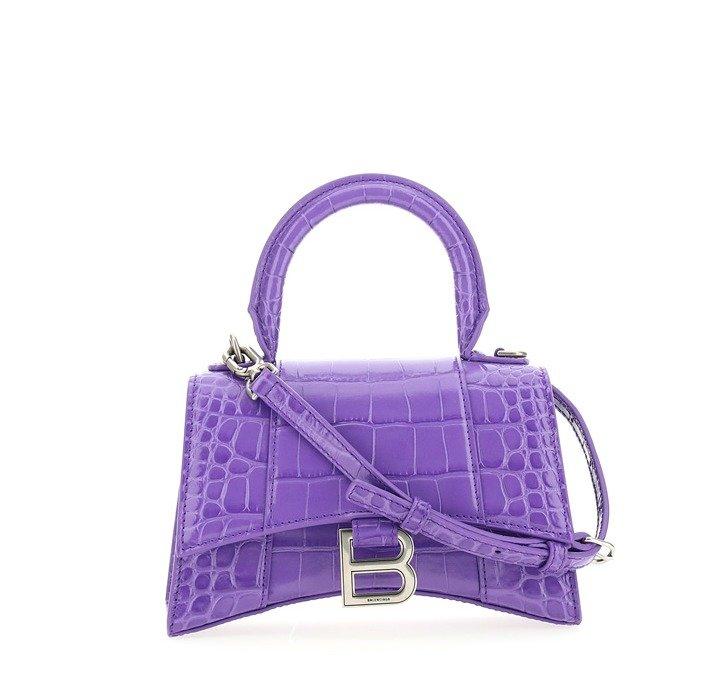 Balenciaga Hourglass Xs Tote Bag in Purple | Lyst
