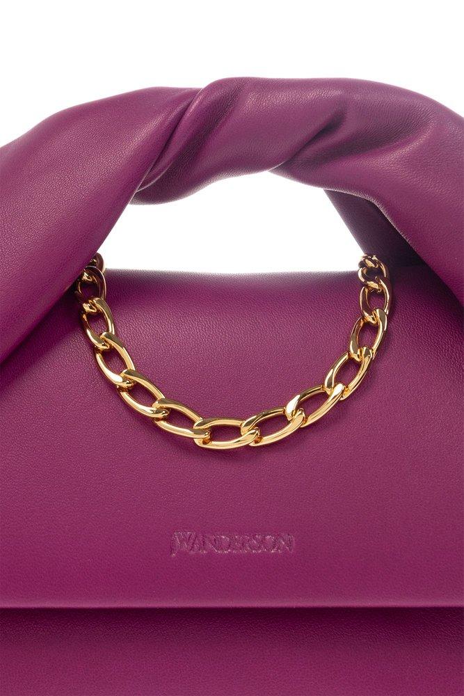 JW Anderson Chain-link Twist Mini Bag in Purple