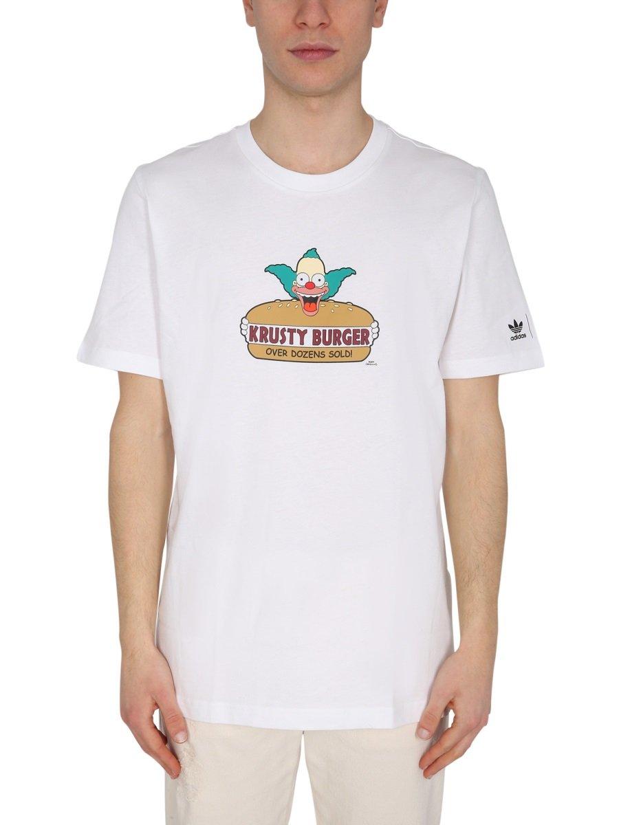 adidas Originals The Simpsons Krusty Burger Printed T-shirt in White for  Men | Lyst