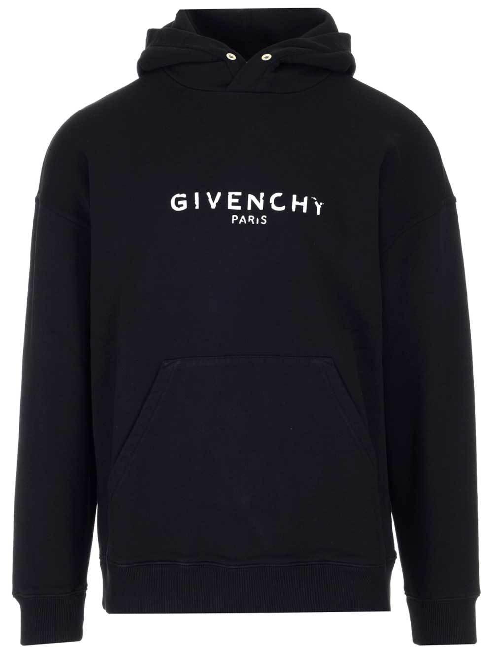 Givenchy Printed Hooded Sweatshirt in Black for Men - Lyst