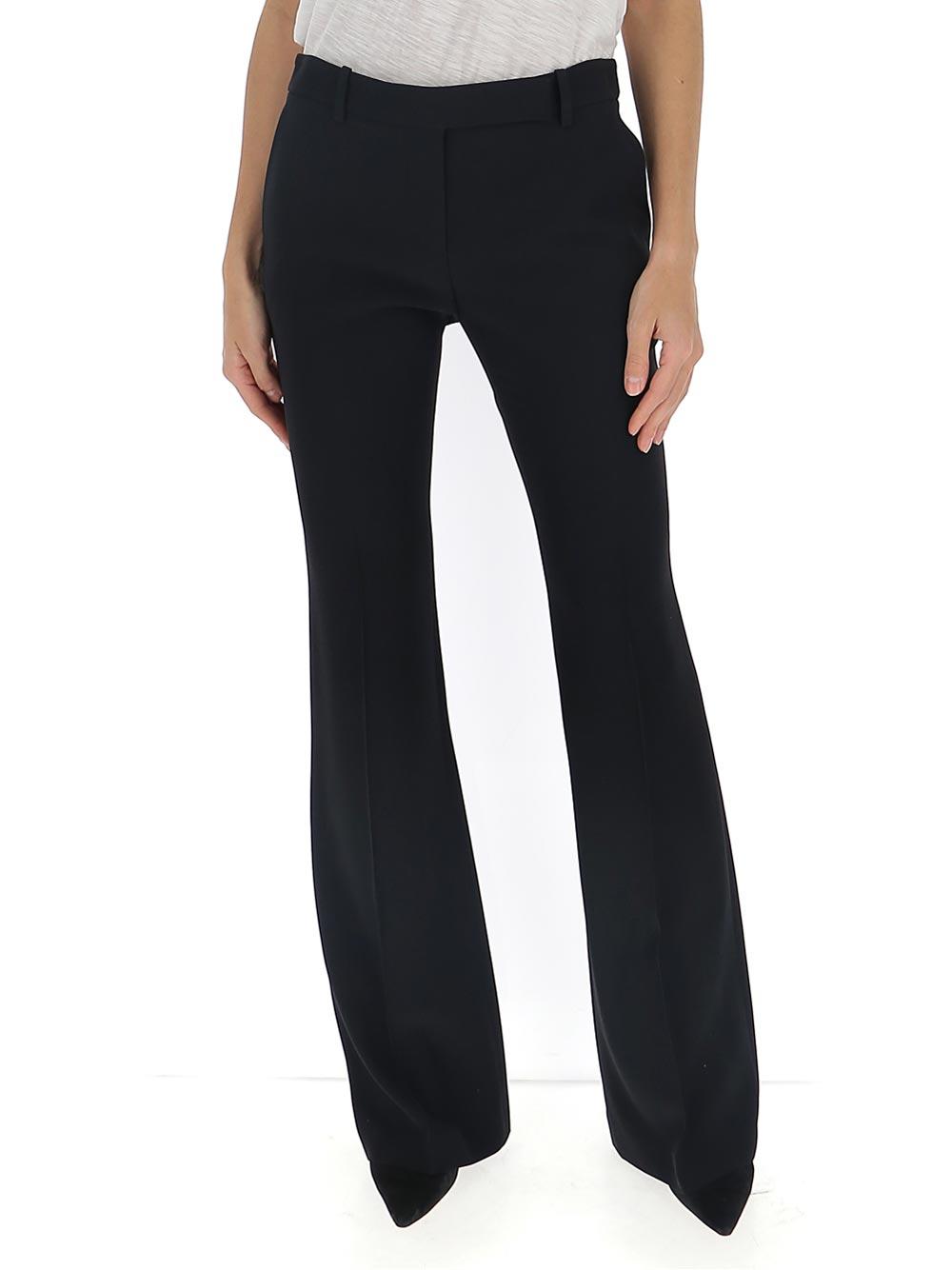 Alexander McQueen Synthetic Tailored Bootcut Pants in Black - Lyst