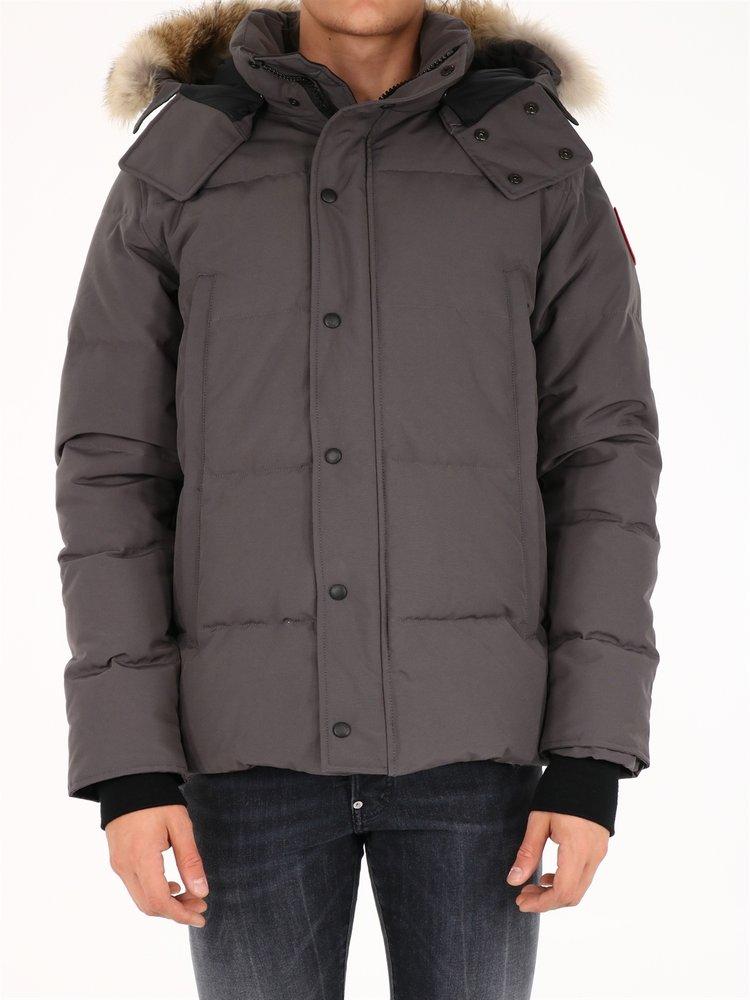 Canada Goose Wyndham Parka Coat in Gray for Men | Lyst