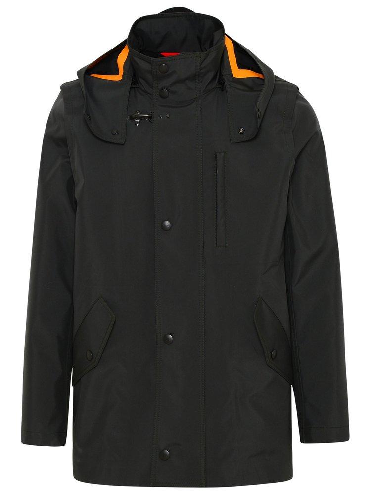 Fay Cape C. Buttoned Long-sleeved Raincoat in Black for Men | Lyst