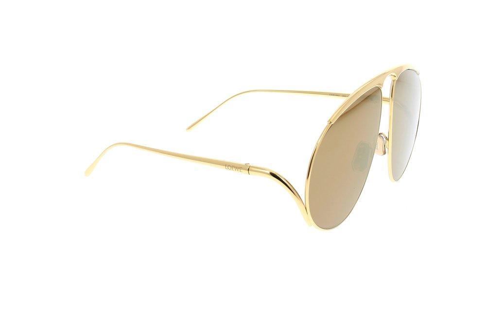 Loewe Hillock Aviator Frame Sunglasses in Black | Lyst