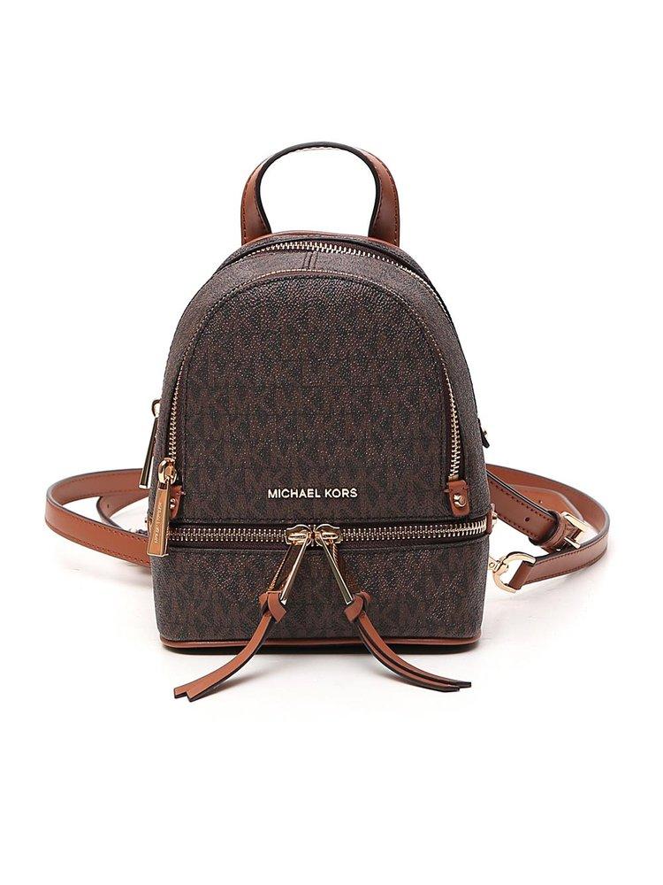 michael kors rhea mini backpack brown