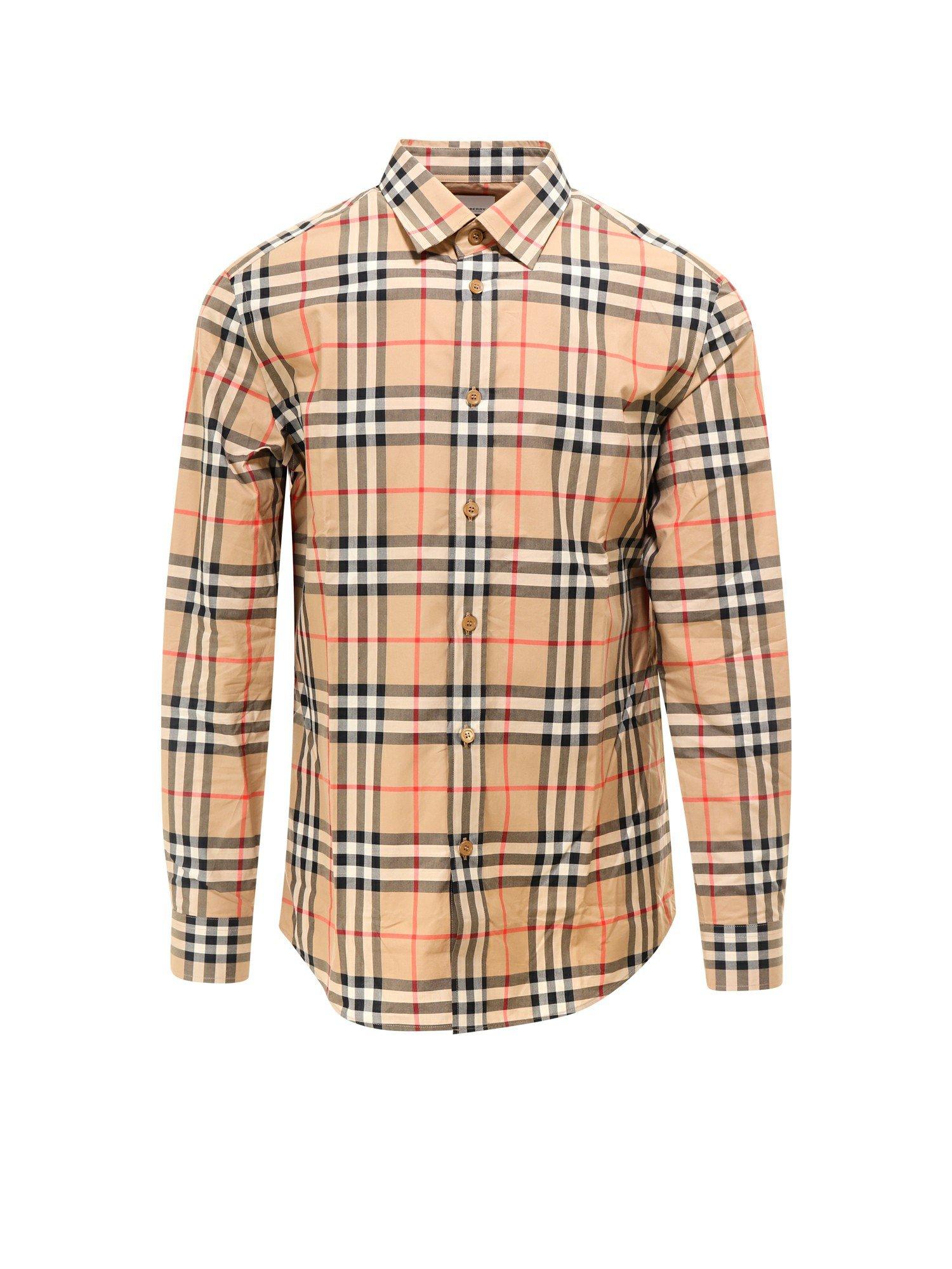 Burberry Check Pattern Shirt for Men - Save 36% - Lyst
