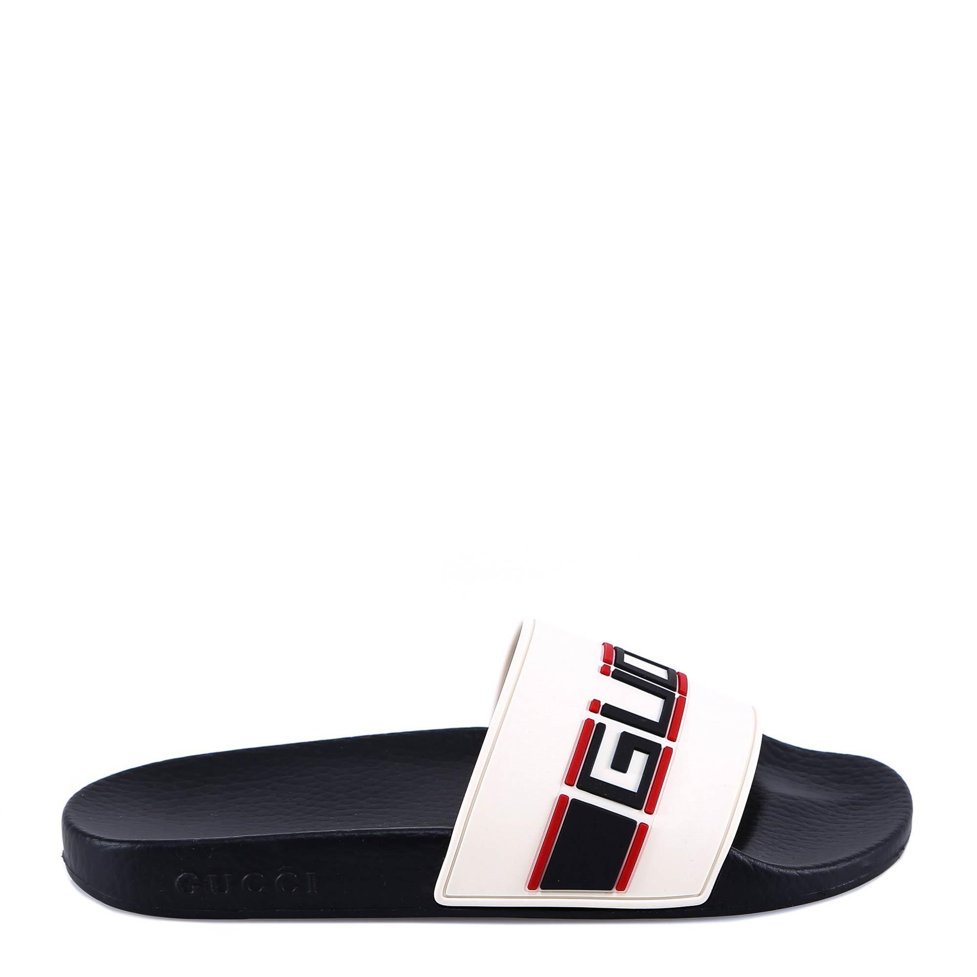 gucci rubber slides women's sale