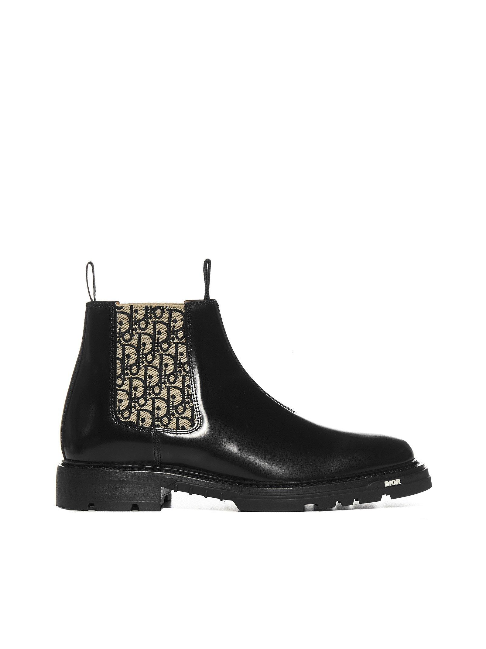 Dior Explorer Oblique Chelsea Boots in Black for Men | Lyst