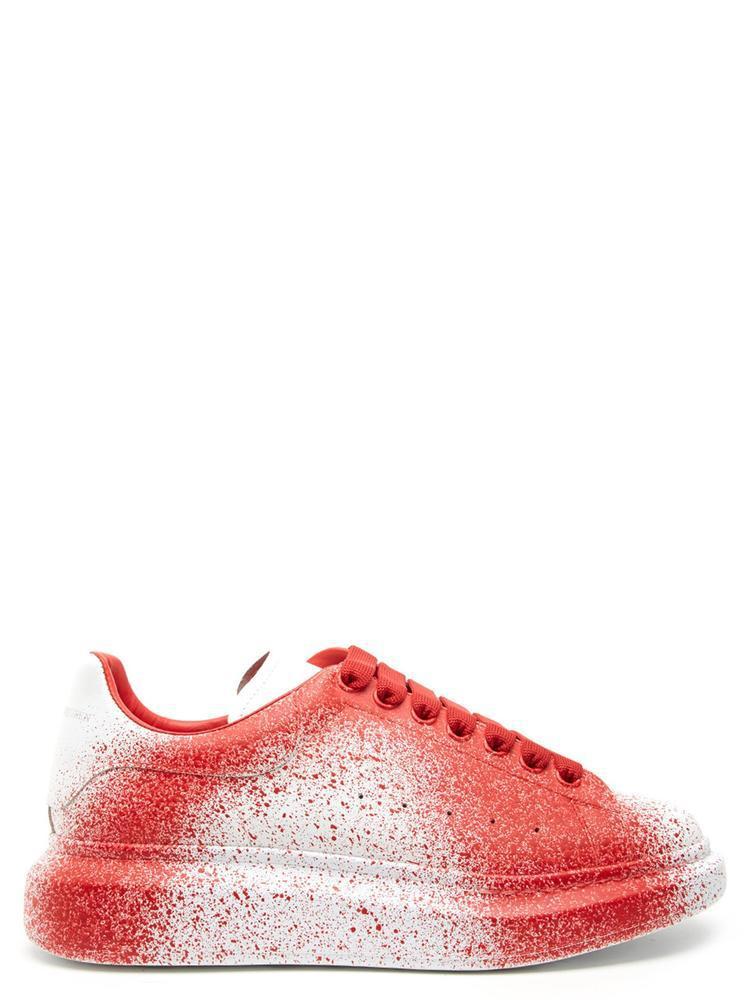 Alexander McQueen Spray Paint Sneakers in Red | Lyst