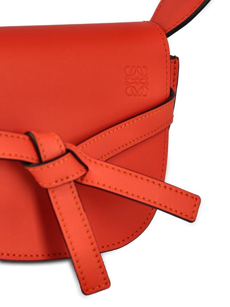 Loewe Gate Dual Mini Crossbody Bag in Red