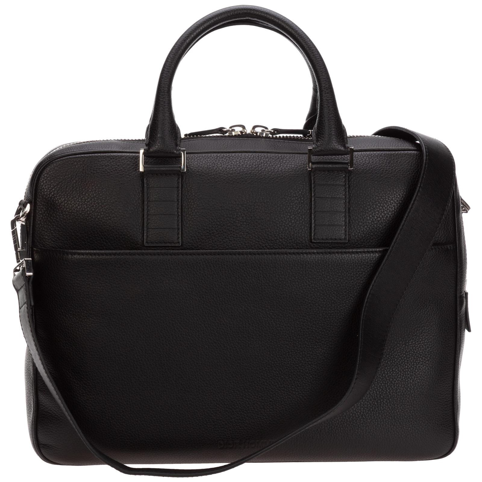 Dior Leather Double Handle Briefcase in Black for Men - Lyst