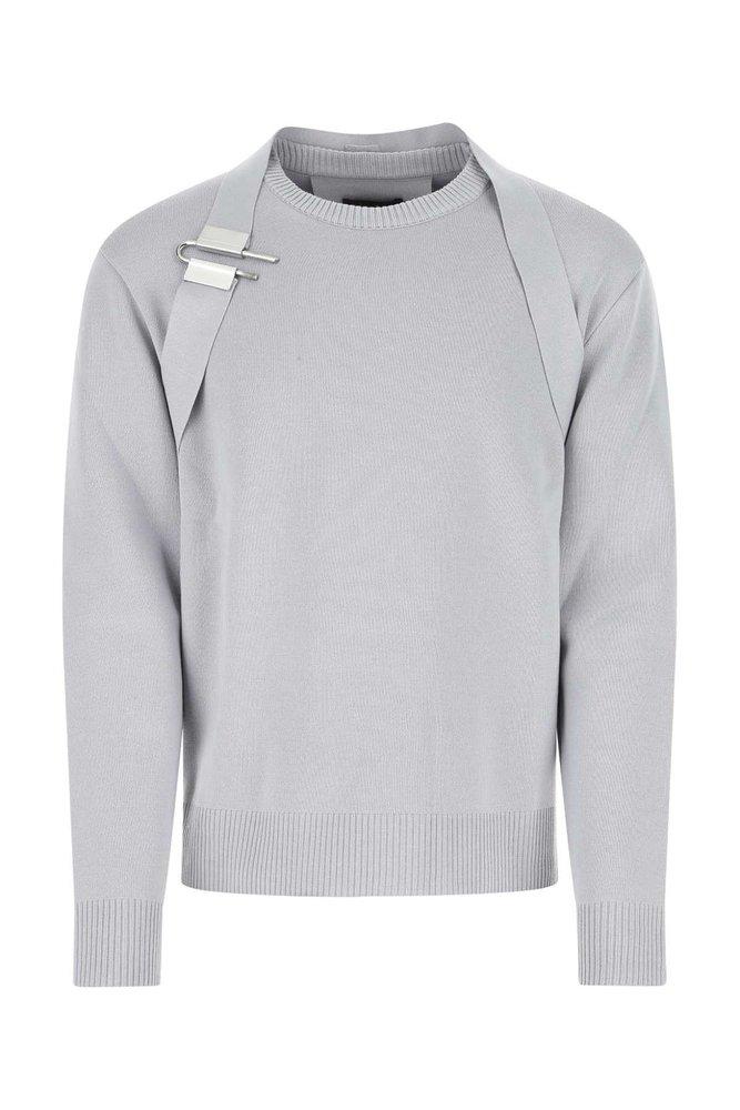 Givenchy Padlock Harness Sweater in Gray for Men | Lyst