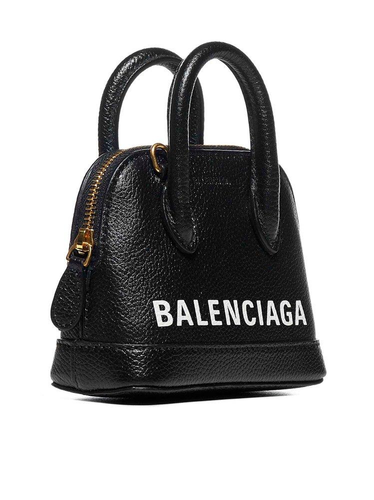Balenciaga Ville Small Logo Calfskin Top-Handle Bag - Bergdorf Goodman