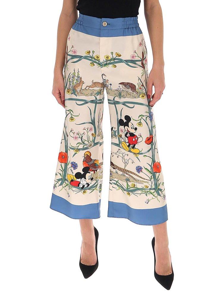 GUCCI X DISNEY Micky Mouse and Logo Printed Lycra Sparkling Swimsuit L Gucci
