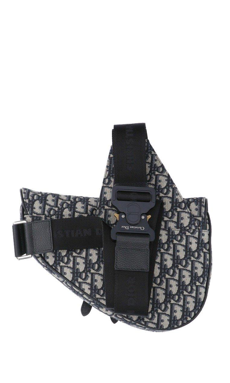 CHRISTIAN DIOR Saddle Mini Oblique Jacquard Crossbody Bag Multicolor