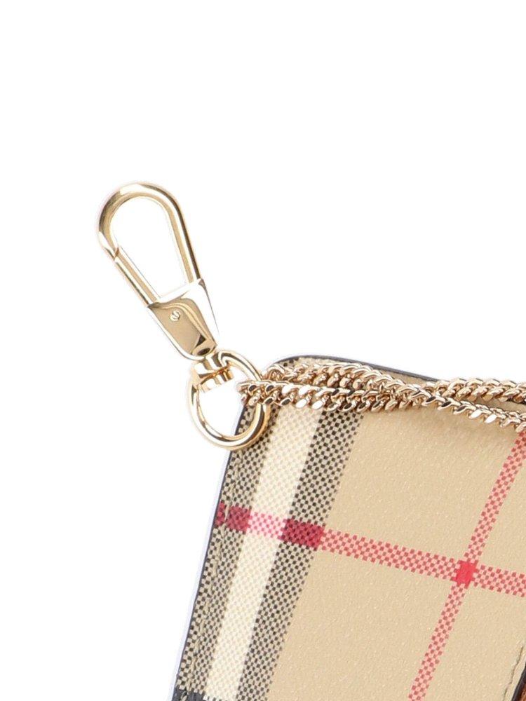 [Burberry] Check Zipper Keyring Card Holder - ☆送料込☆ Burberry Check Printed Zipped Wallet in Black | Lyst