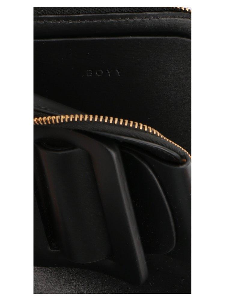 Boyy Perforated Buckle Crossbody Phone Case in Black