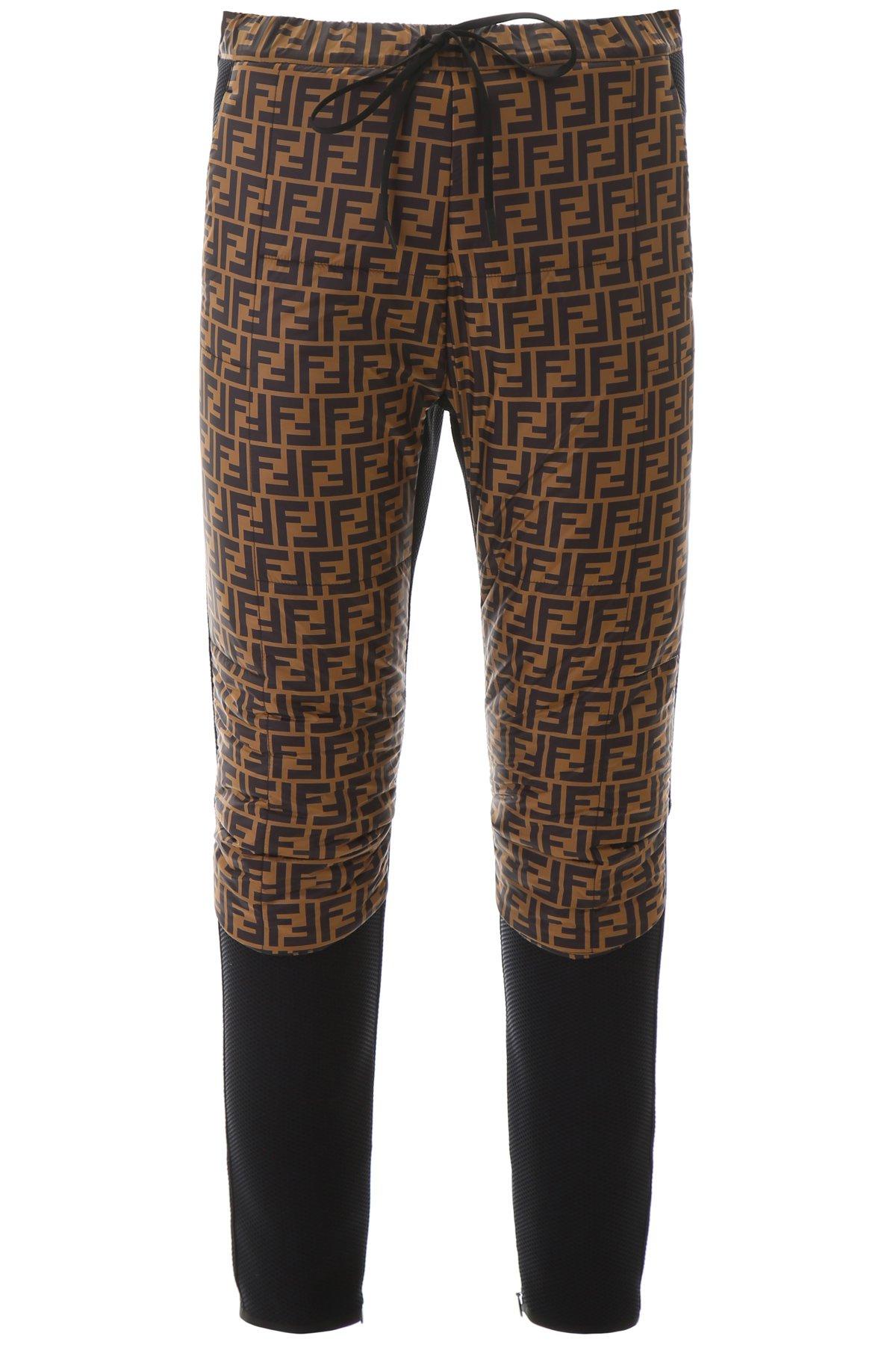 Fendi Ff Monogram Track Pants in Brown for Men - Lyst