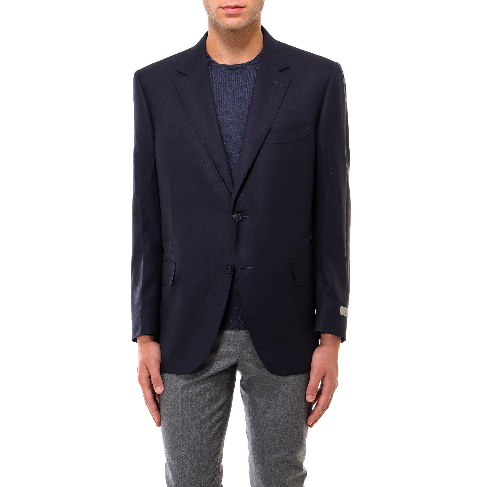 Canali Wool Single Breasted Blazer in Blue for Men Lyst