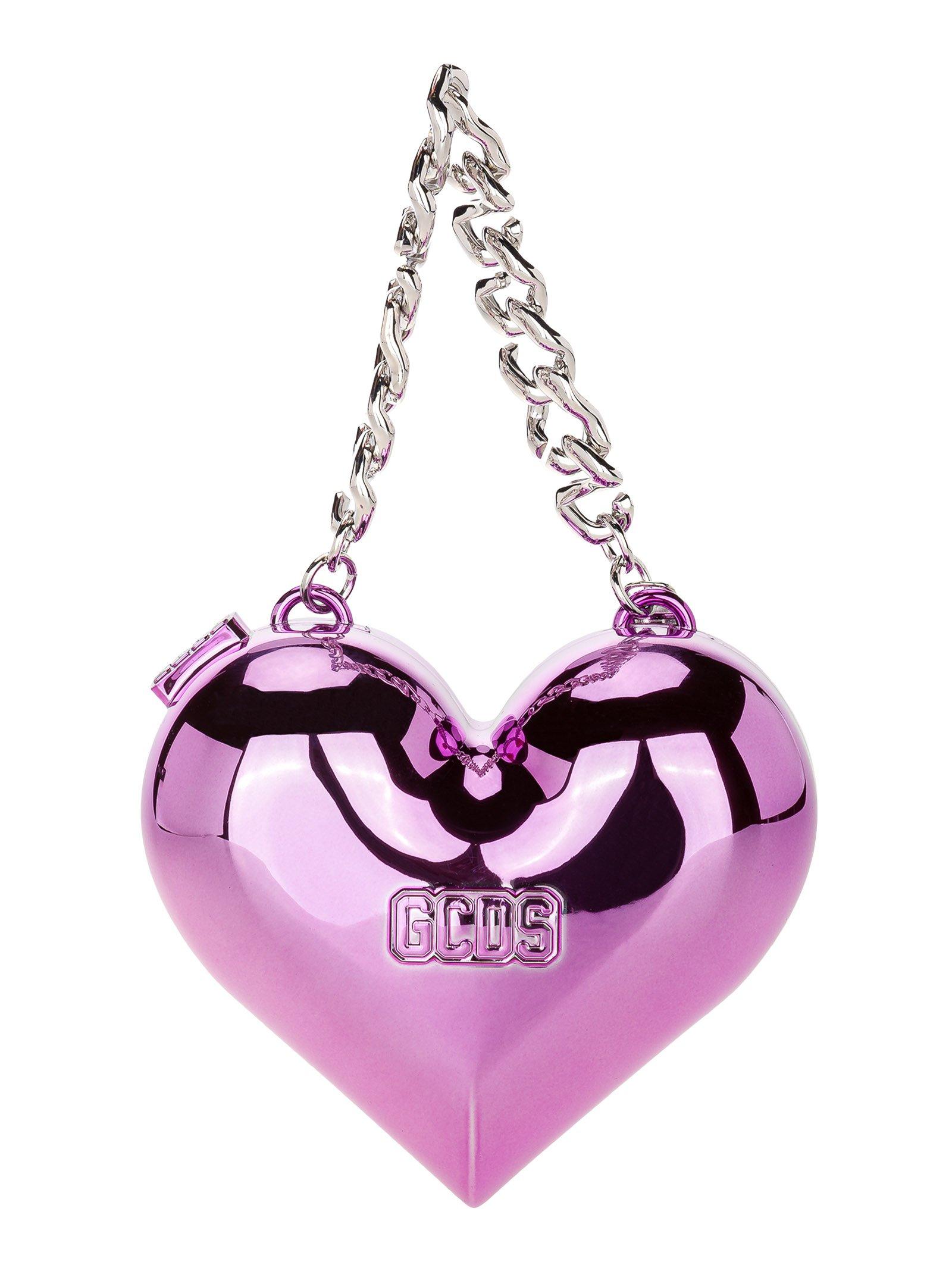 Gcds Heart-shaped Chain Strapped Tote Bag in Pink