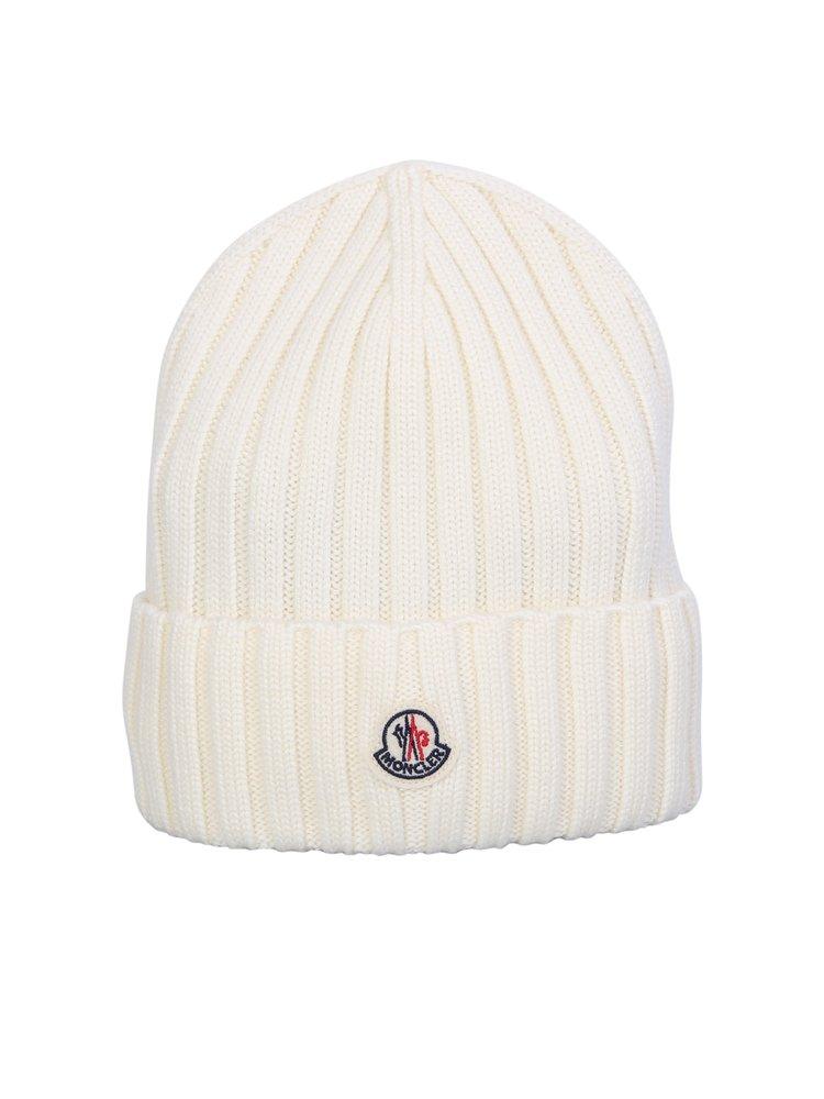 Moncler Beanie Hat Made From Extra Fine Wool Fabric Yarn Boasts The Logo To  Give It A Distinctive Touch in White | Lyst