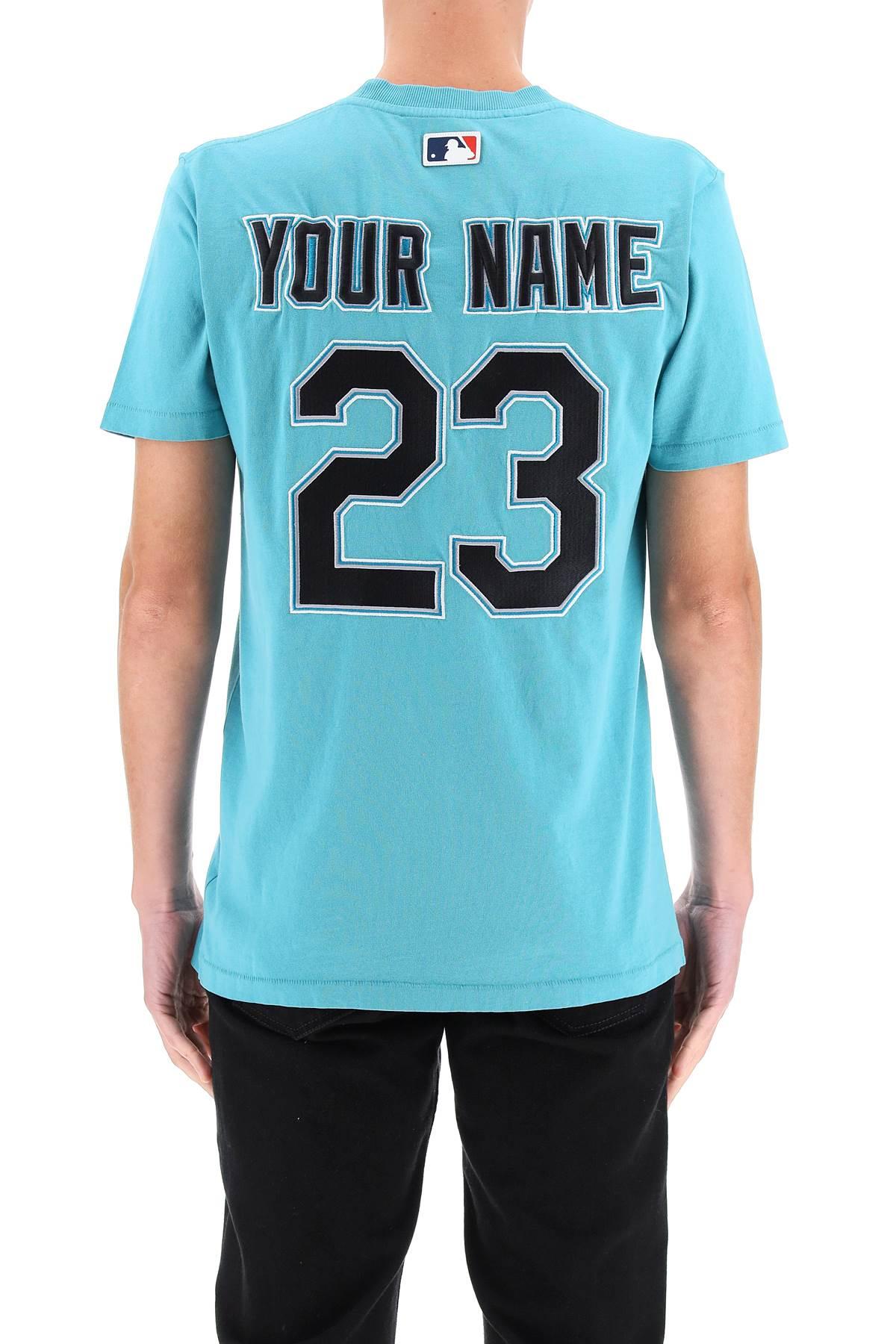 OFF-WHITE x MLB Miami Marlins T-Shirt Lake Blue/Black Men's - US