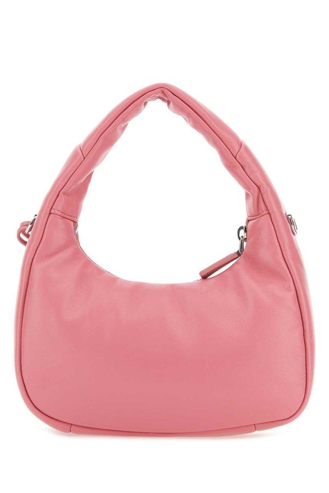 トートバッグ PRADA Pink Nappa Leather Mini Prada Soft Handbag Prada Small Soft Padded Leather Bag | Pink | FARFETCH