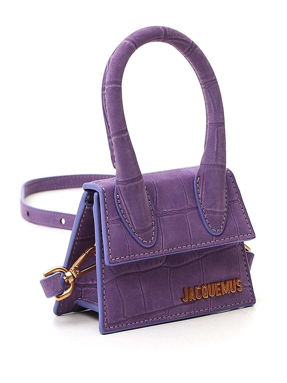 Jacquemus Le Grand Chiquito Crocodile embossed Leather Top Handle Bag in Purple Lyst UK