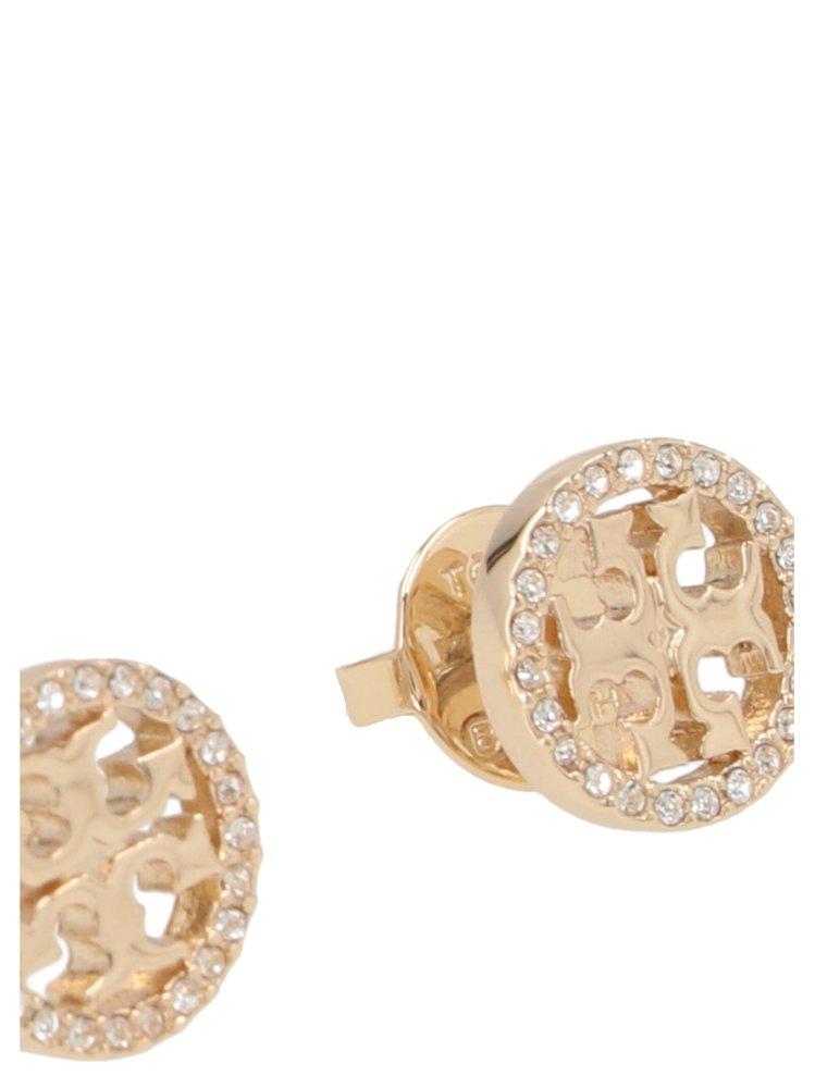 Tory Burch Miller Studded Earrings in Natural | Lyst