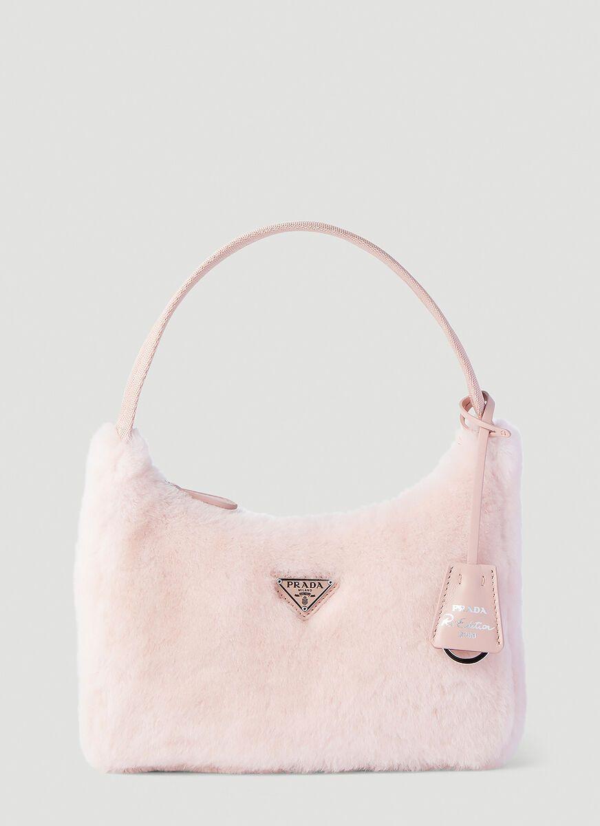 Componeren rand monteren Prada Logo Plaque Zipped Tote Bag in Pink | Lyst