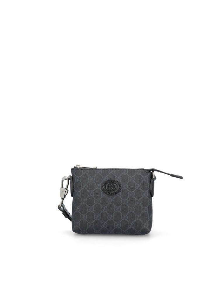 Gucci GG Supreme Zipped Messenger Bag in Black for Men Lyst
