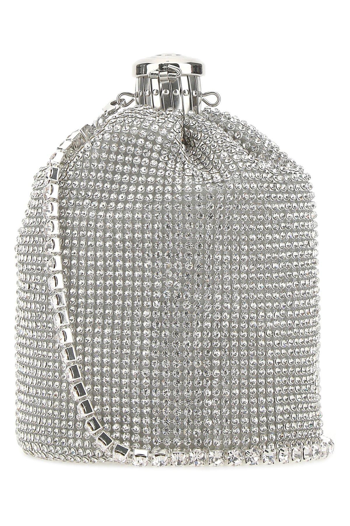 ROTATE BIRGER CHRISTENSEN Cassie Rhinestone-embellished Bucket Bag in  Metallic | Lyst
